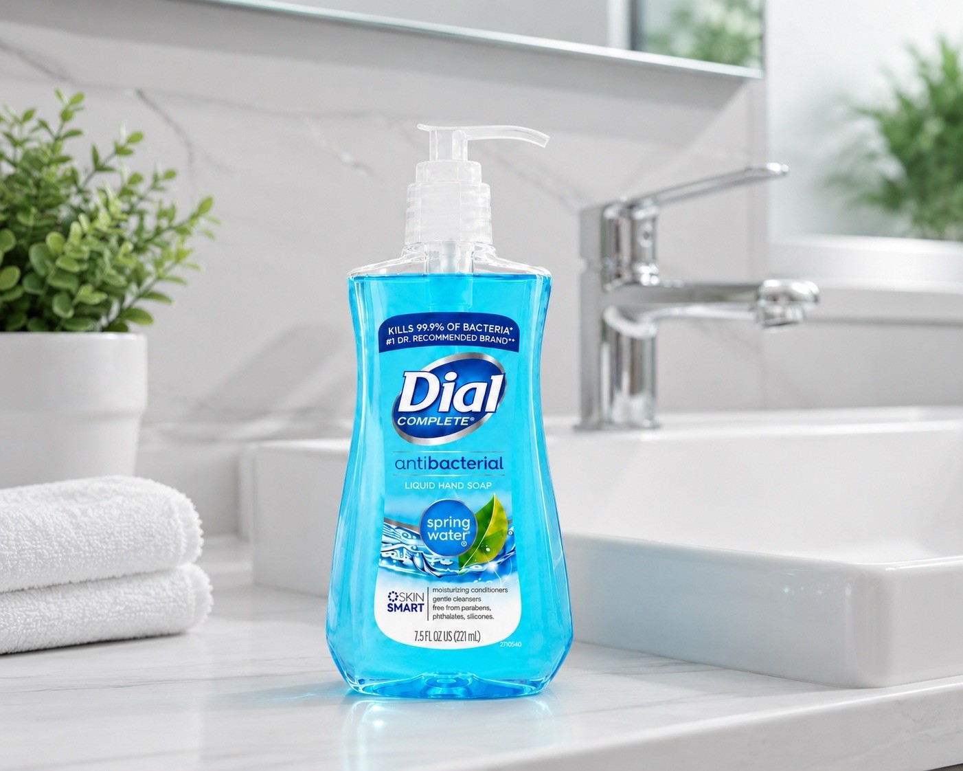 2 Pack Dial Complete Antibacterial Liquid Hand Soap Spring Water 7.5 oz New
