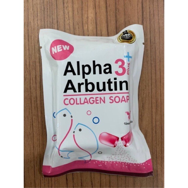 4x Alpha Arbutin 3 Plus Collagen Soap Precious Skin Radiance Light Brighten 80g.