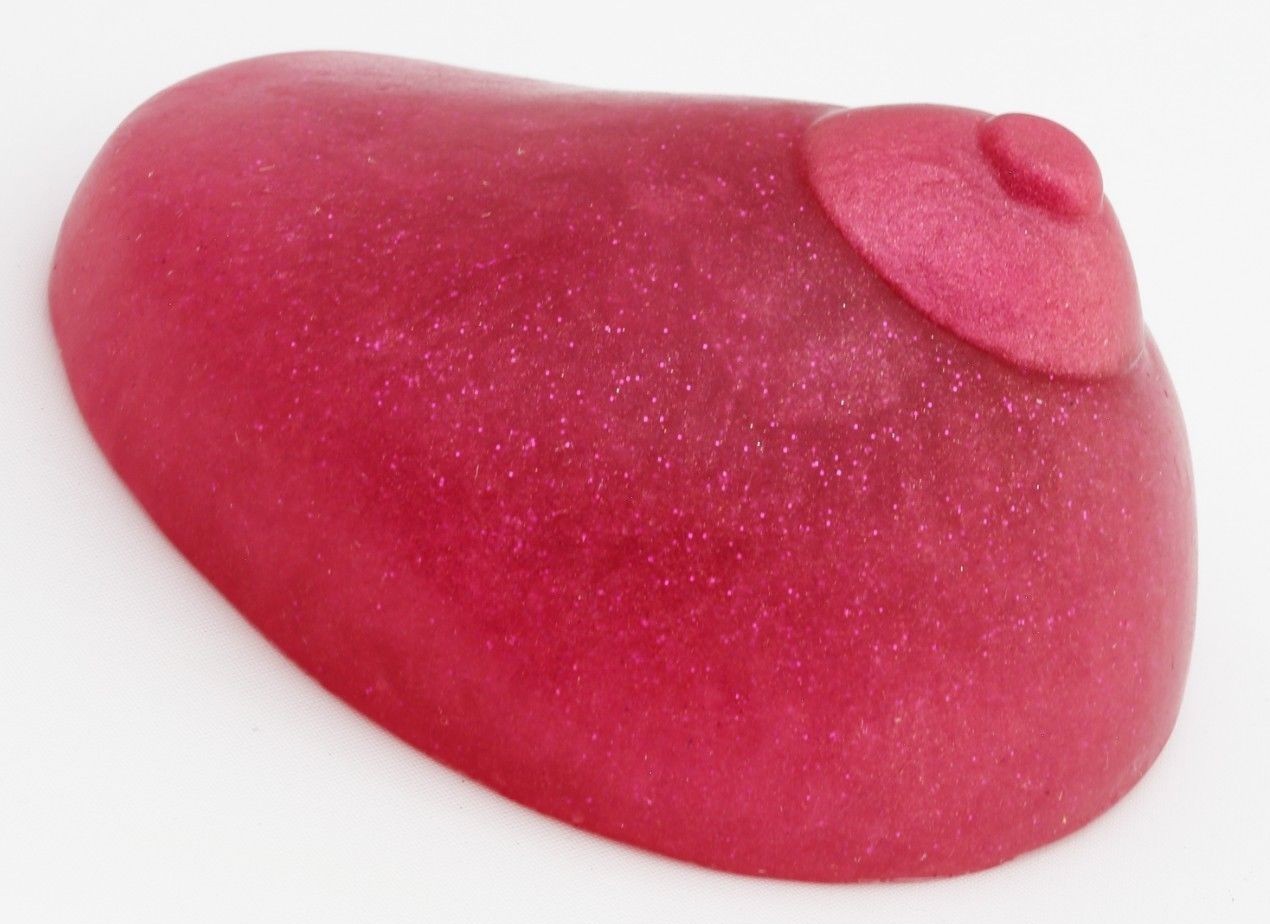 Bloomin’ Bazooka, tulip, honeysuckle, tulip berry & tangerine hot pink boob soap