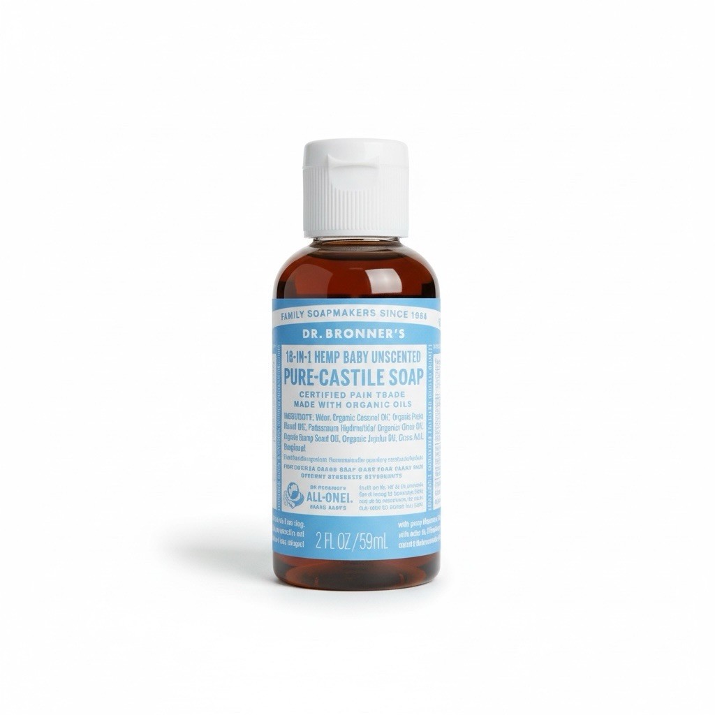 Dr Bronners 18-in-1 Baby Unscented Castile Soap 2oz Organic