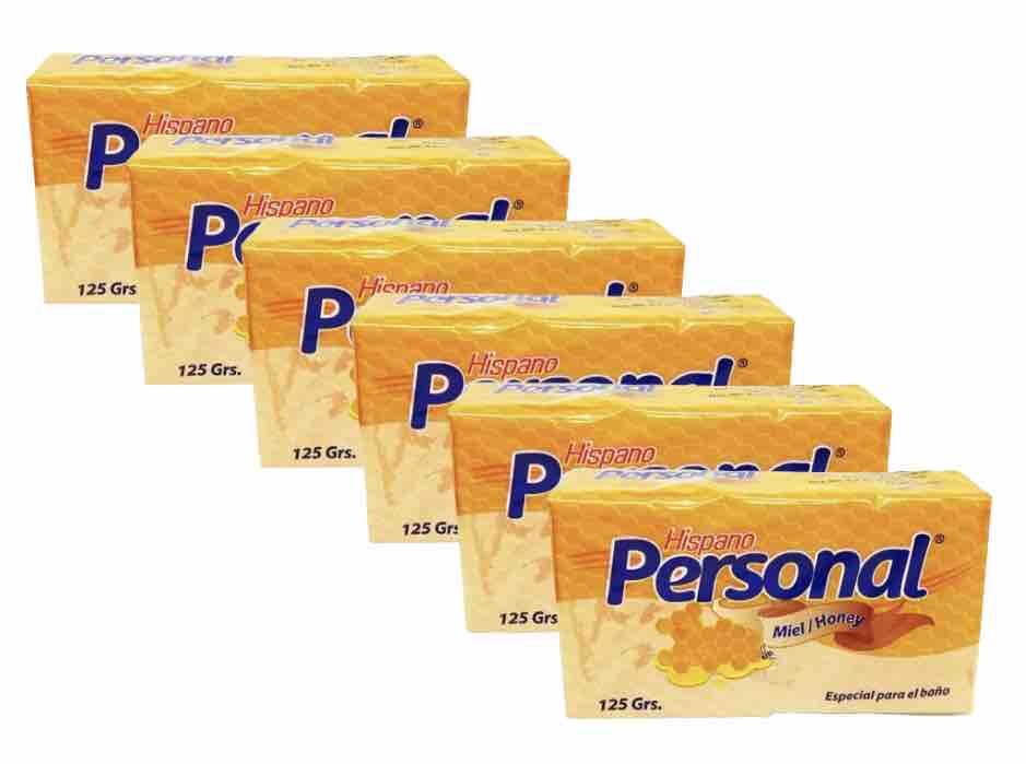 Hispano Personal Miel/Honey Bar Soap 125 Gram – Pack of 6