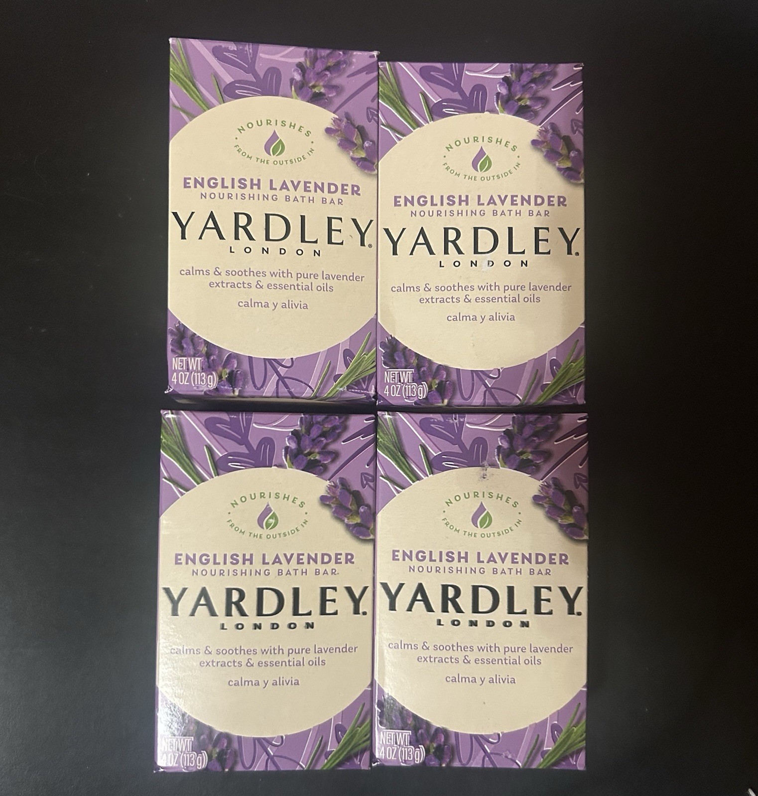 ❤️4Pk -Yardley London English Lavender Moisturizing Bath Soap 4oz ❤️