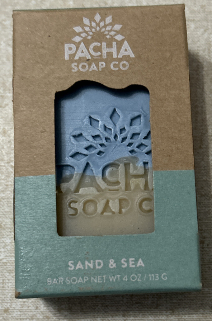 Pacha Soap Co. Sand & Sea Exfoliating 4 ounces Handcrafted Natural Scent NEW