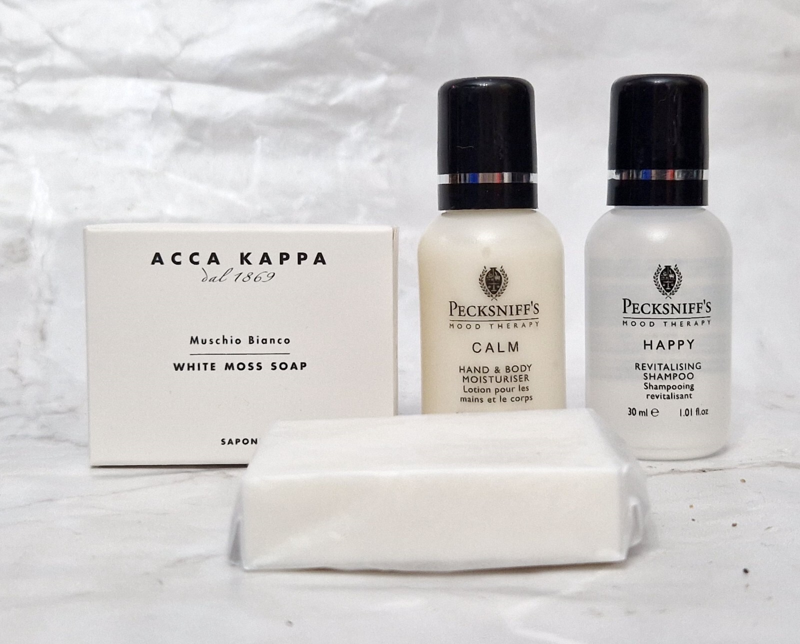 ACCA KAPPA PECKSNIFFS White Moss Soap Hand Body Moisturizer Revitalizing Shampoo