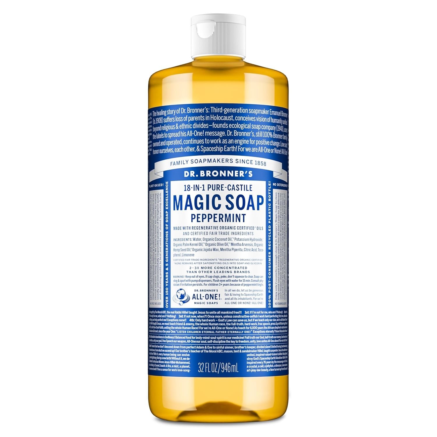 Sustainable Organic Liquid Soap 32oz – Multi-Use, , Natural Ingredients