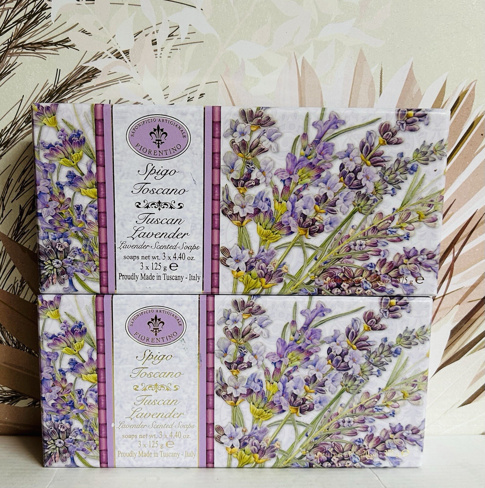 2-Pack Saponificio ~ Tuscan Lavender Bar Soap 6 Bars 4.40 oz Each