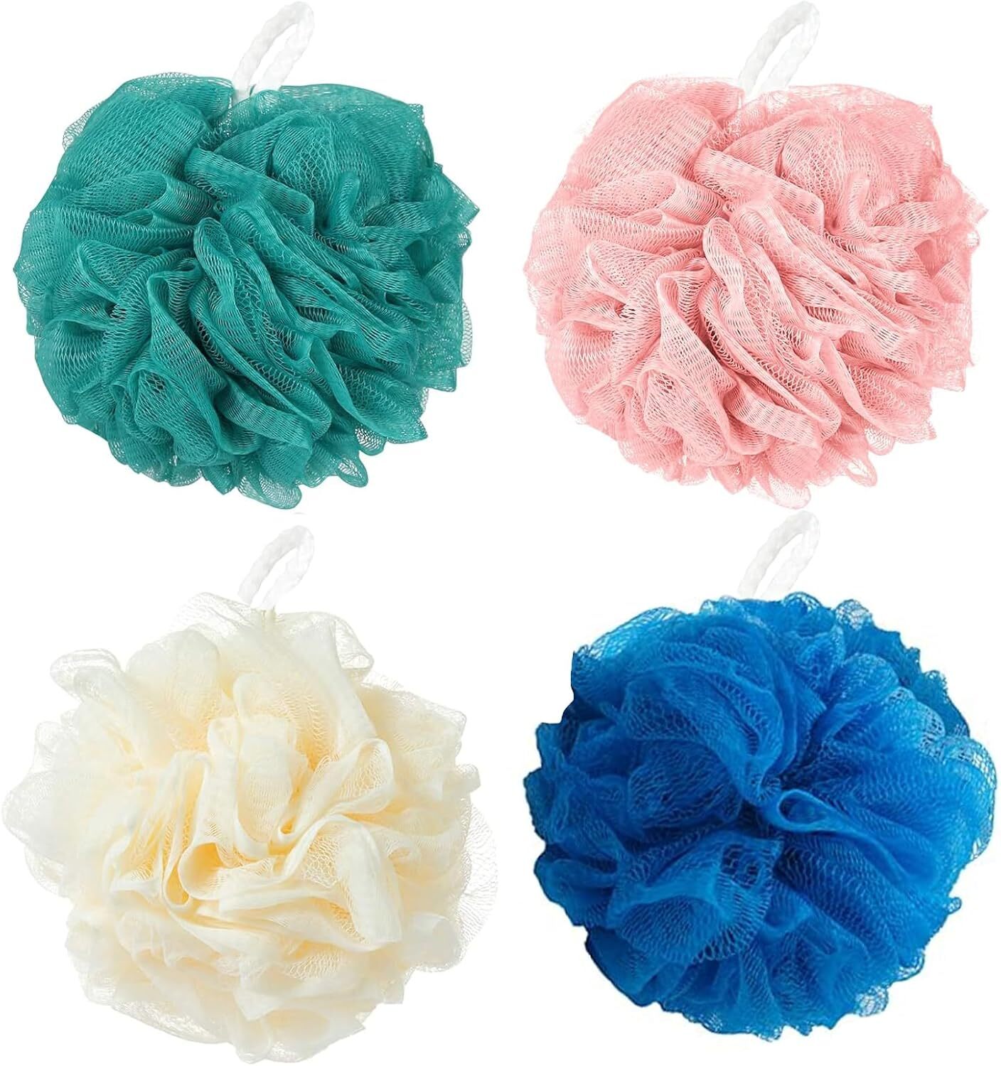 Loofah Sponge Shower Loofahs Bath Sponges Mesh Balls for Multiple Colors