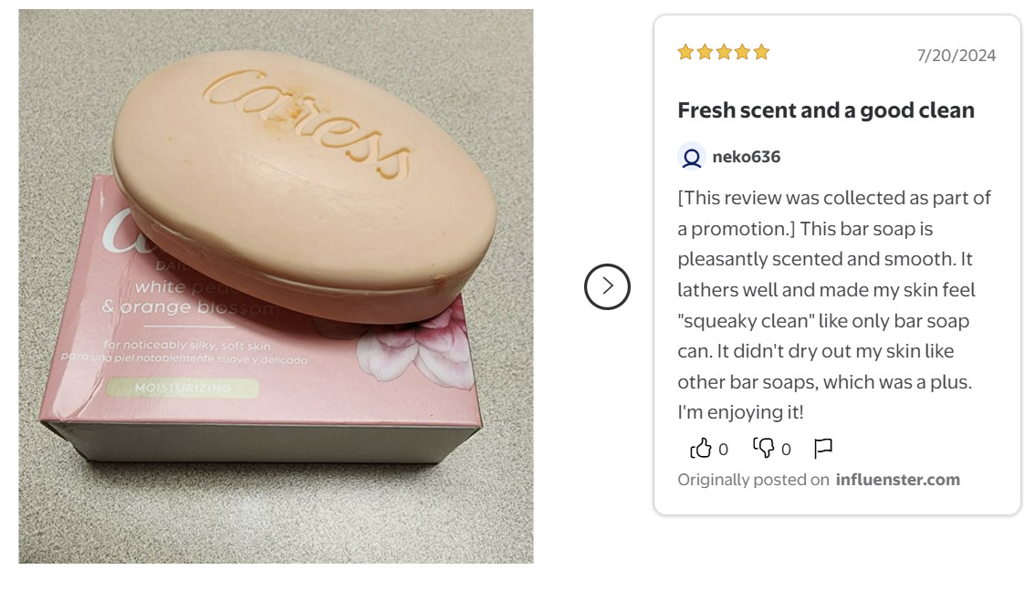 Caress Daily Silk Moisturizing Soap, White Peach & Orange Blossom, 3.75, 12 Bars
