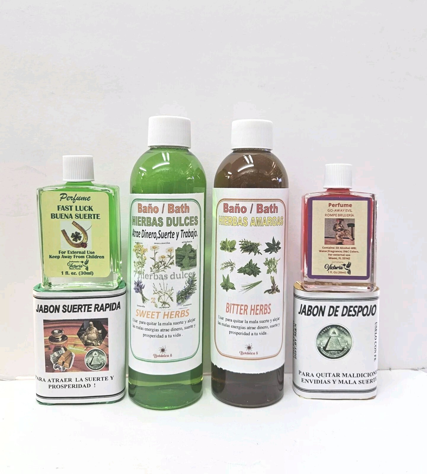 KIT BAÑO DESPOJO 7 HIERBAS AMARGAS Y 7 HIERBAS DULCES ELIMINA LAS MALAS ENERGIAS