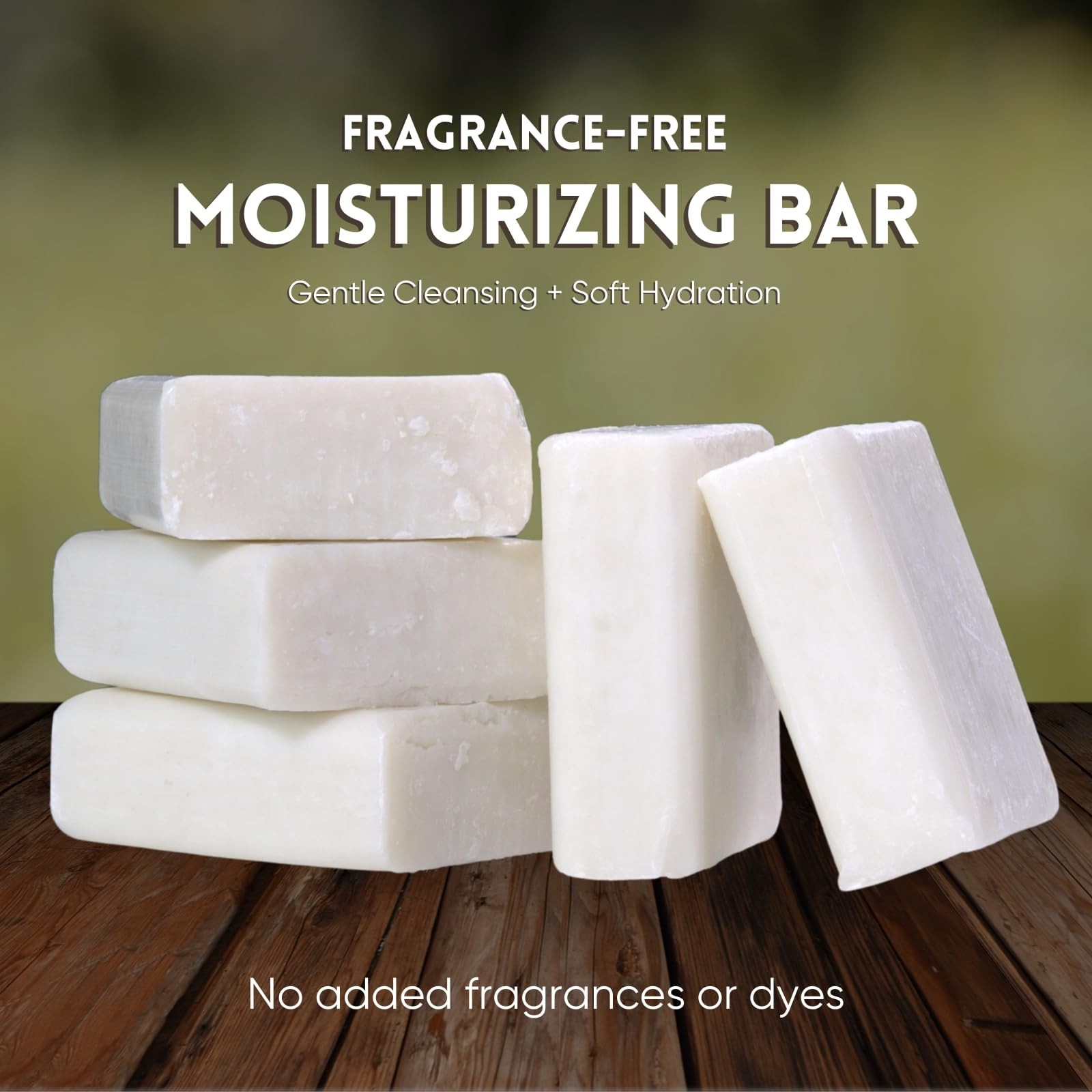 Amish Farms NatureClean Unscented Bar Soap 5 oz 5 Ounce (Pack of 5), White