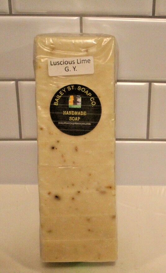 Luscious Lime Greek Yogurt handmade soap loaf, precut 9 bars- FREE Shipping