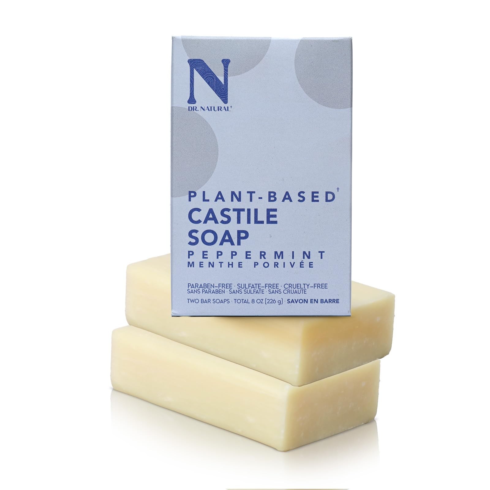 Dr Natural Castile Bar Soap Multipurpose Soap Bar with Anti Acne Properties for