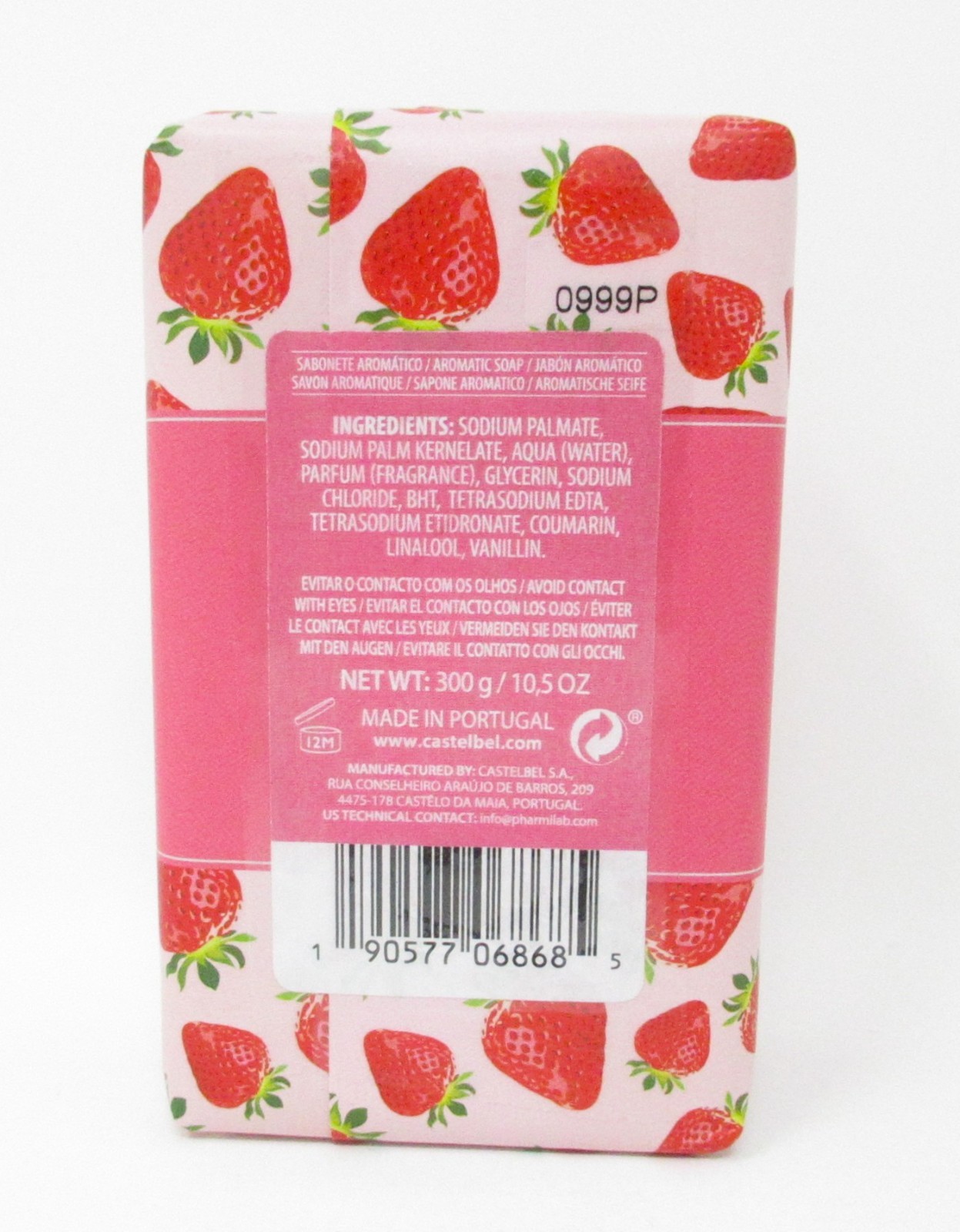 Castelbel Luxury Bath Bar Soap Wild Strawberry Scented 10.5oz LTD Editions