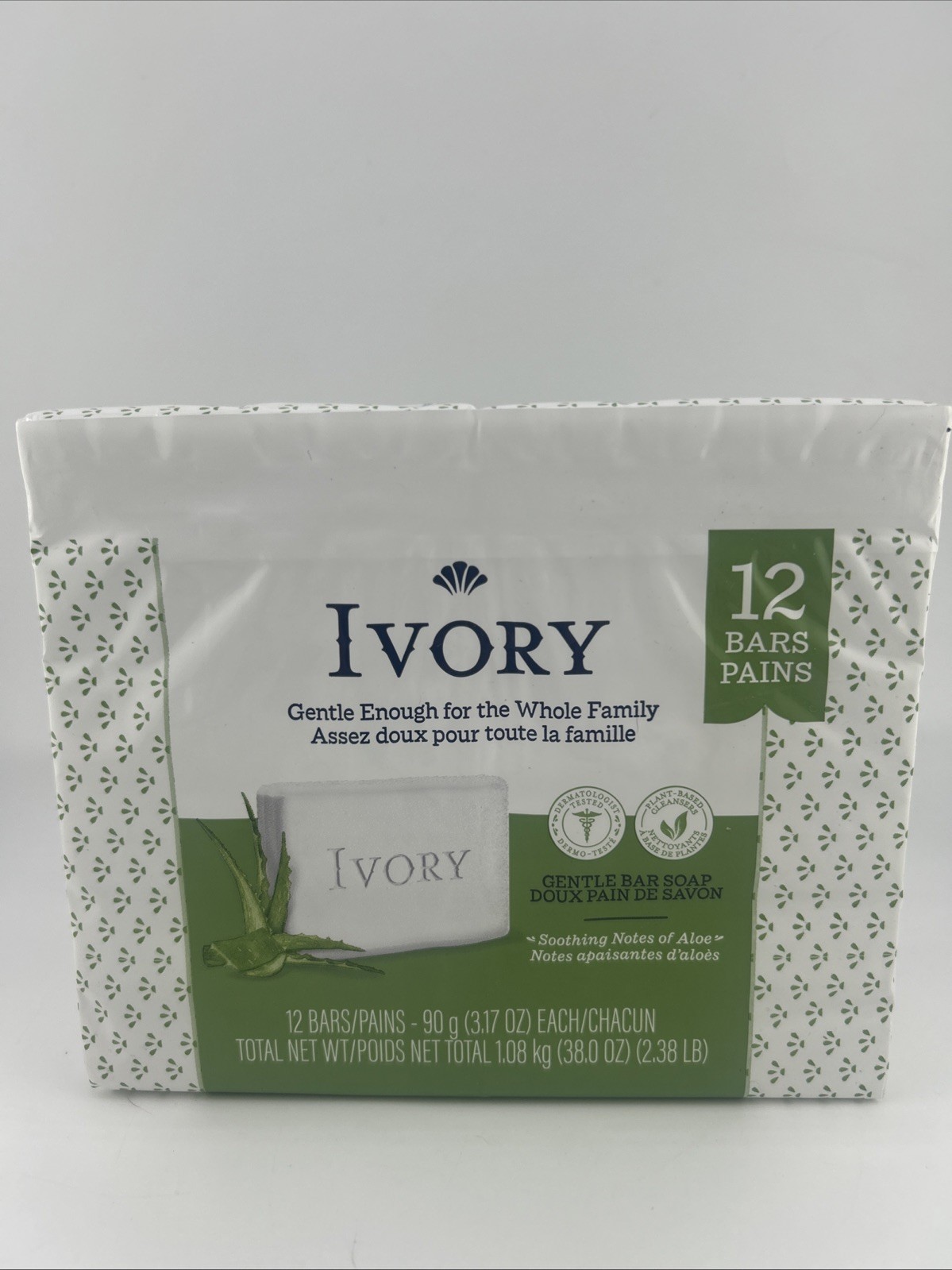 Ivory Bar Soap With Aloe All Skin Types 12 Count 3.17 oz/each New