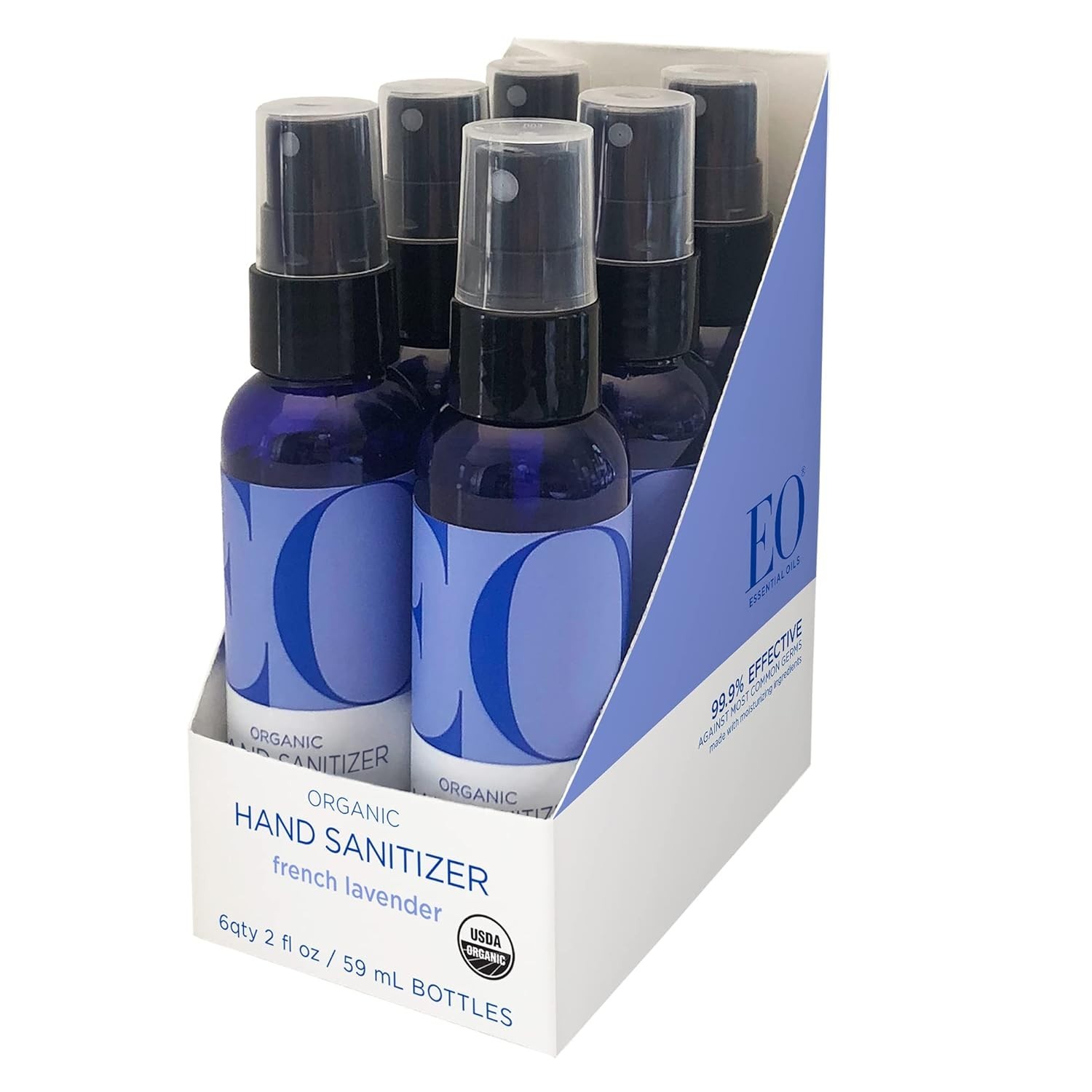 EO Products – Hand Sanitizer Spray – French Lavender – 2 fl oz (Pack of 6)