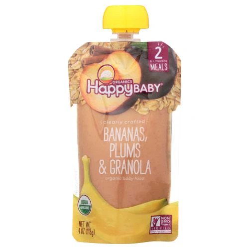 Organic Clearly Crafted Bananas Plums & Granola 4 Oz(C
