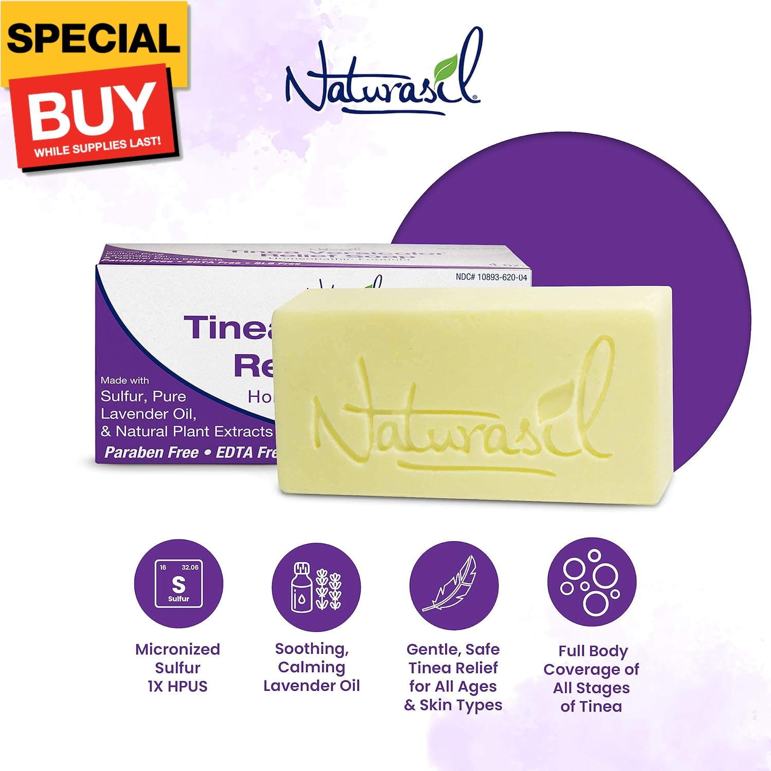 Tinea Versicolor Treatment Max-Strength 10x Soap | Antifungal Micronized Sulfur