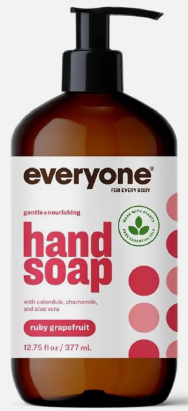 x2 Everyone Liquid Hand Soap, 12.75 Ounce (Pack of 1), Ruby Grapefruit, Plant-Ba