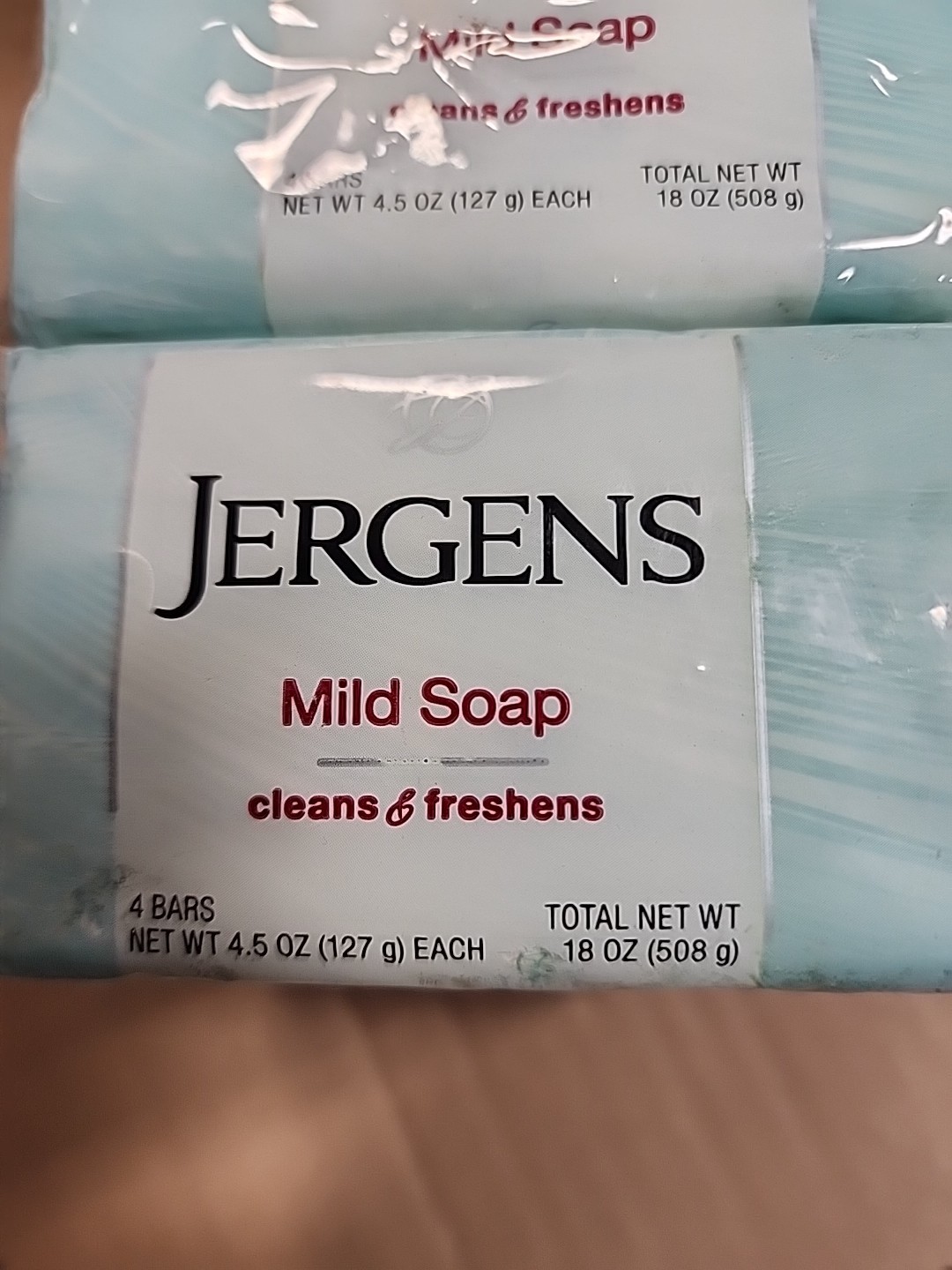 8x Lot Jergens Mild Soap 4.5 Oz Bars W/ Tallow & Tallowate (2x Pack of 4 Bars)