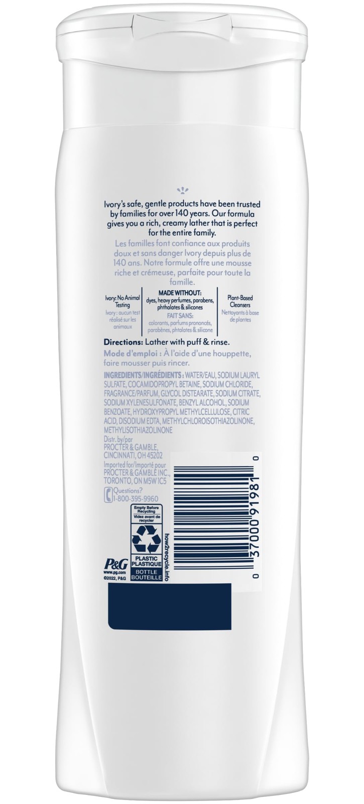 Ivory Body Wash – Original – 12 oz – 3 pk 12 Fl Oz (Pack of 3),