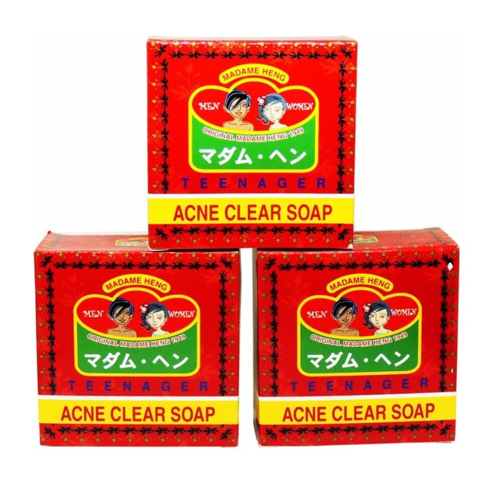 10 x MADAME HENG ACNE CLEAR SOAP HERBAL REDUCE FRECKLES PIMPLES WHITENING 150g