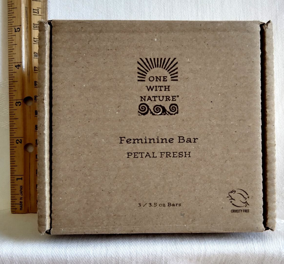 Three pack One with Nature feminine cleansing bar soap natural skincare 3.5 oz!