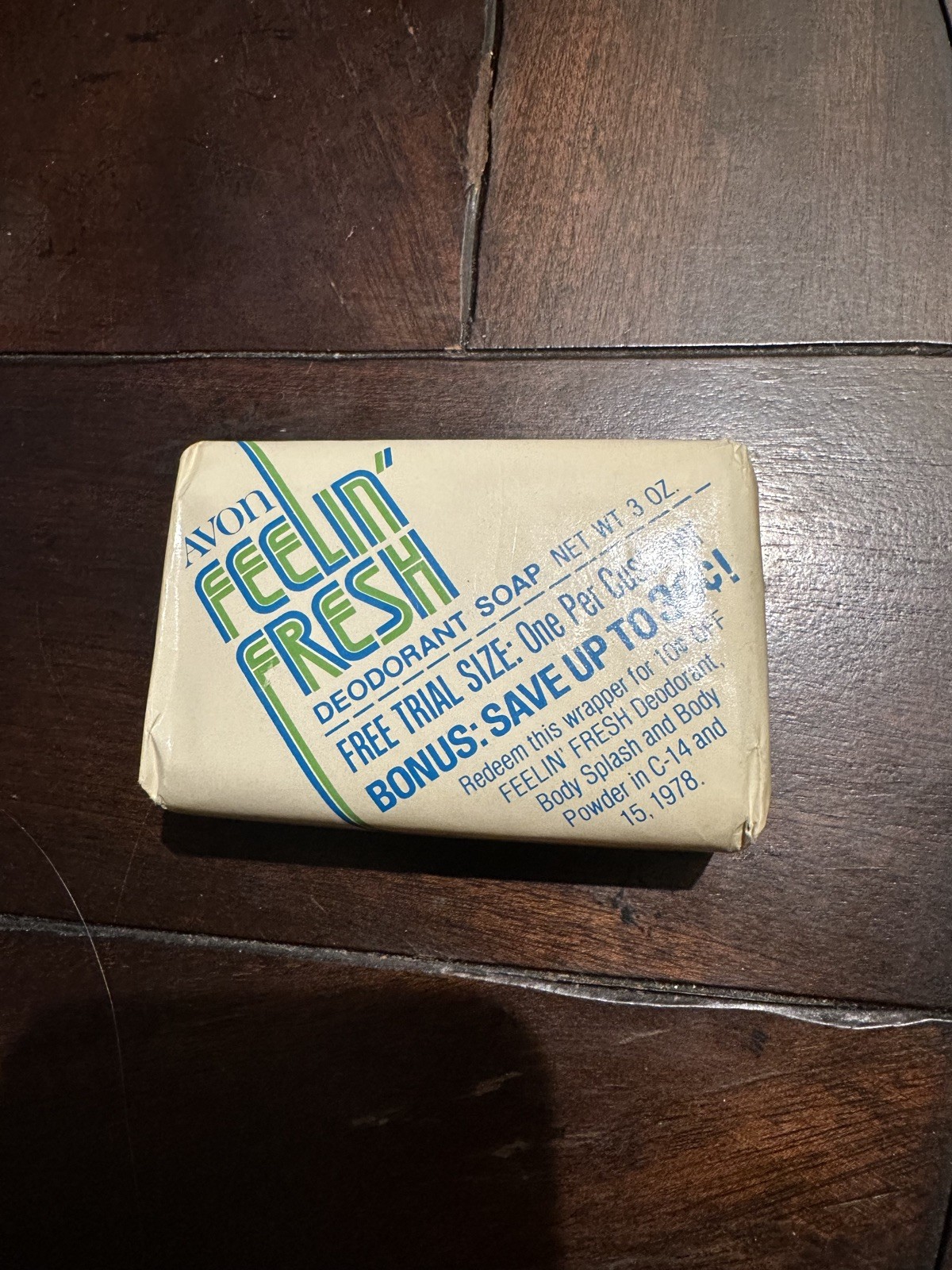 AVON SOAP Feelin’ Fresh Deodorant Bar Soap 3 Ounces BRAND NEW SEALED NOS RARE