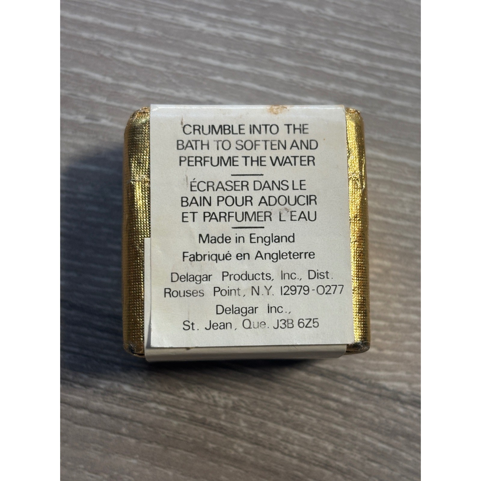Sealed Delagar Lily of the Valley Bath Cube 1.5oz Made in England Lis des Champs