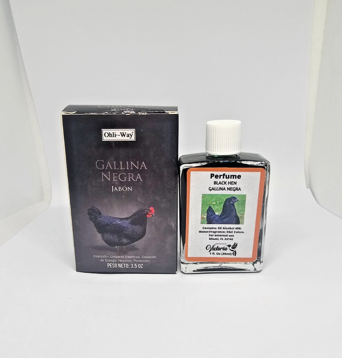 GALLINA NEGRA JABON Y PERFUME / BLACK HEN ELIMINA LAS MALAS ENERGIAS CONTRA TODO