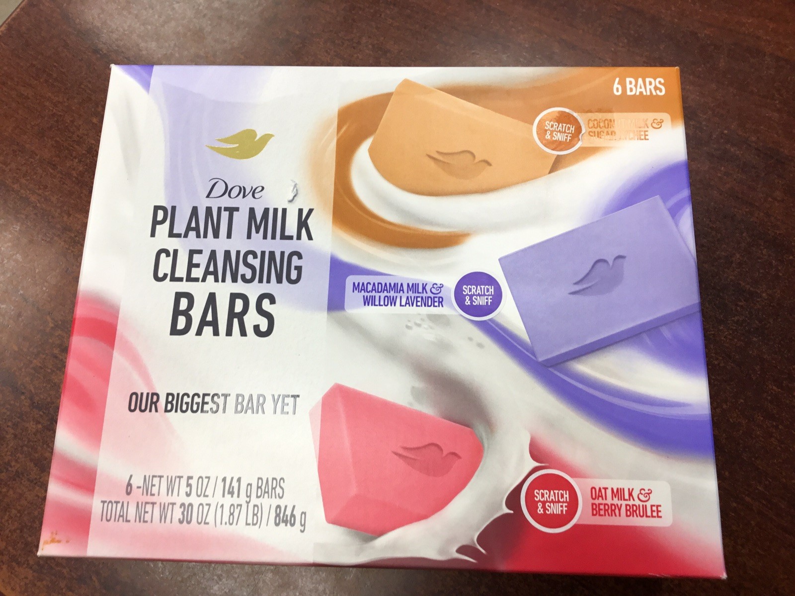 FREE SHIP Dove Plant Milk Cleansing Bar Soap for Moisturized Skin Variety 6-Pack