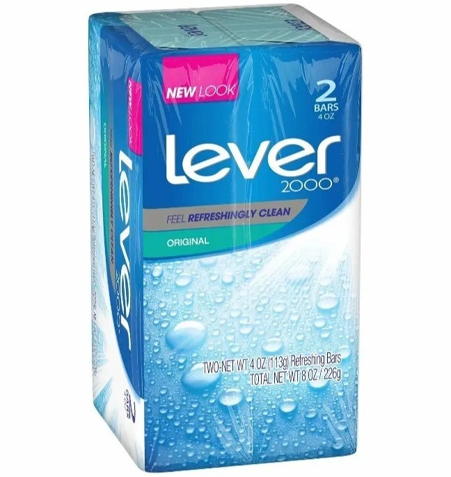 NEW! ORIGINAL LEVER 2000 (4-Bars) 4 Oz. (113g) Refreshingly Clean Feeling Skin!
