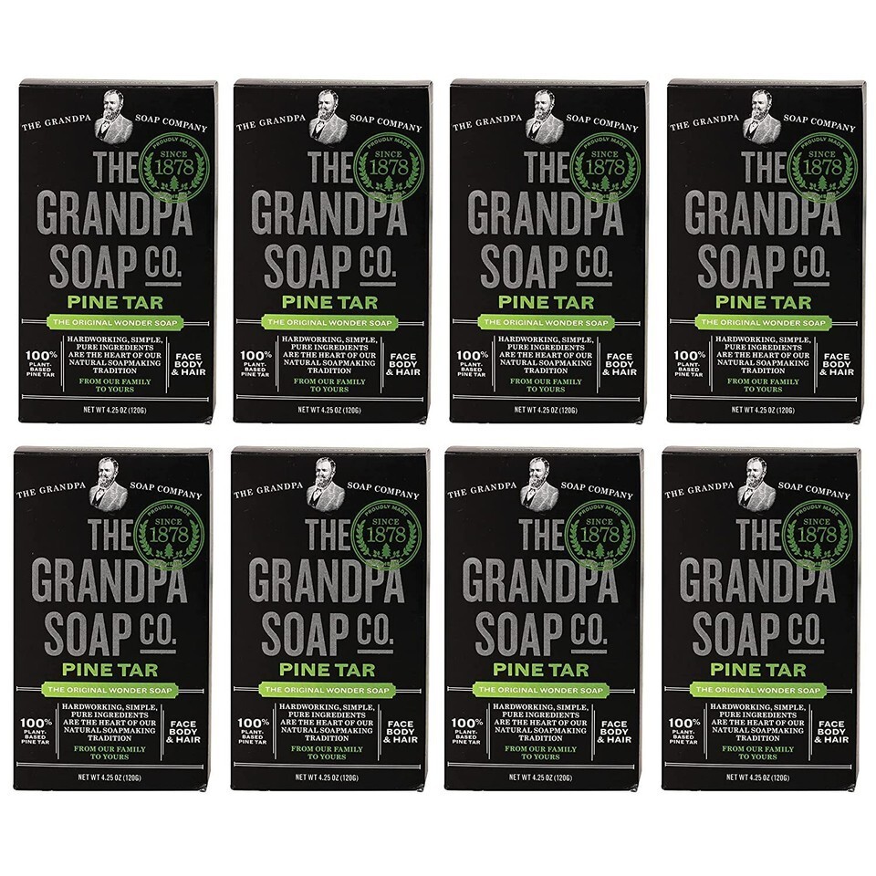 Grandpa’s Soap Pine Tar 4.25 oz (8-Pack)
