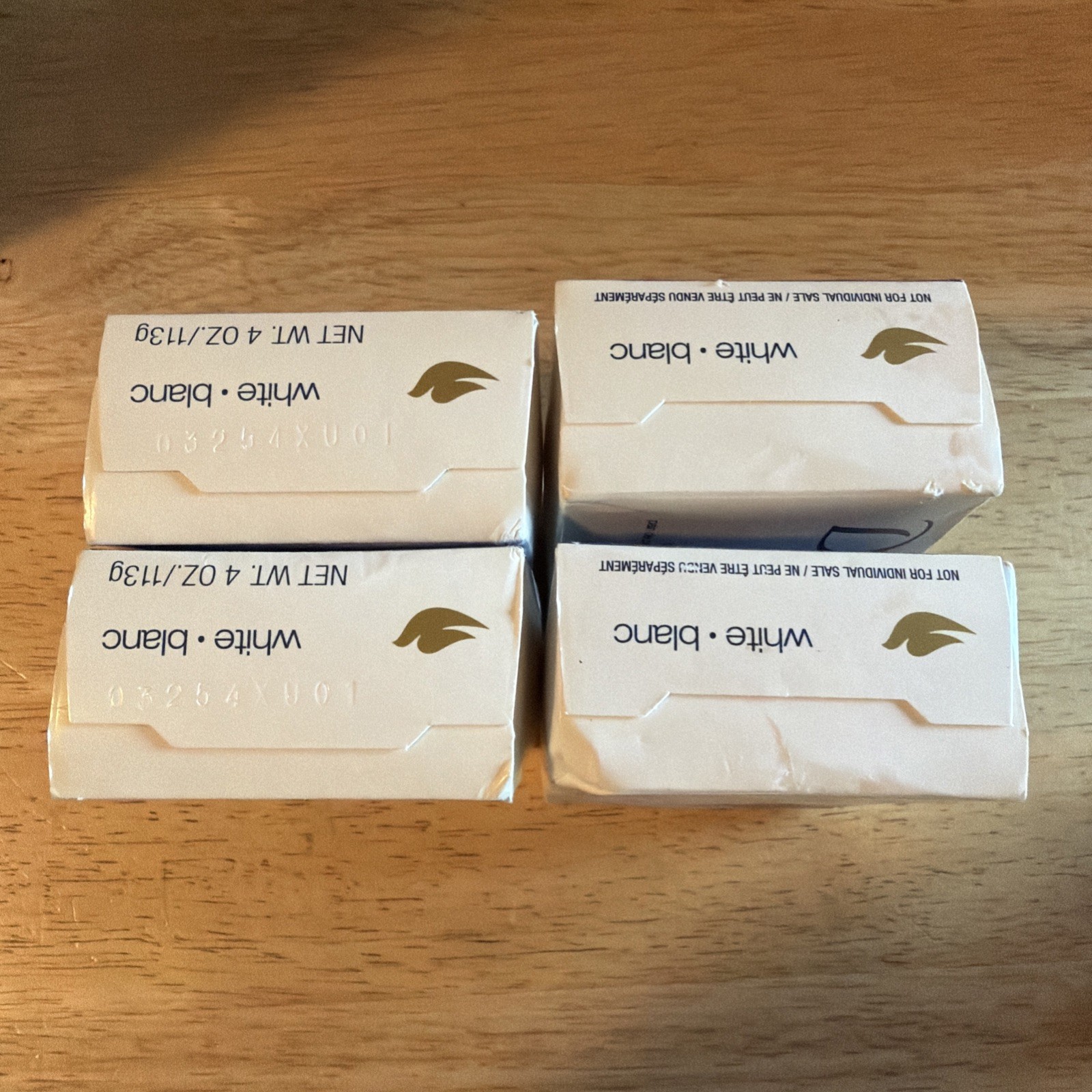 Dove Beauty Bar White.Blanc 1/4 Moisturizing Cream. Lot Of 4 NEW!