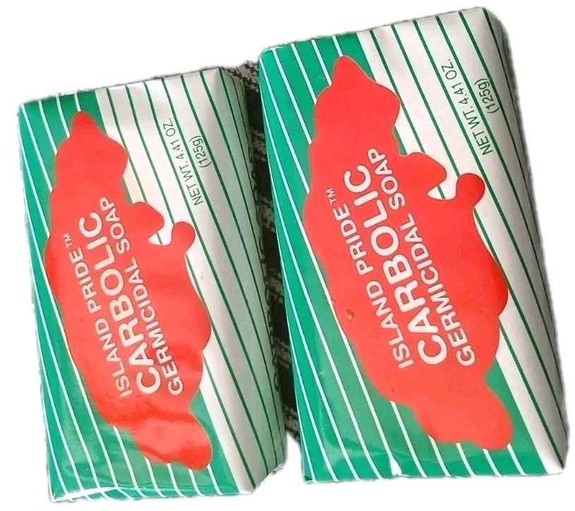 Island Pride Carbolic Germicidal Soap 4.41oz Antibacterial Skin Cleanser- 2 Bars