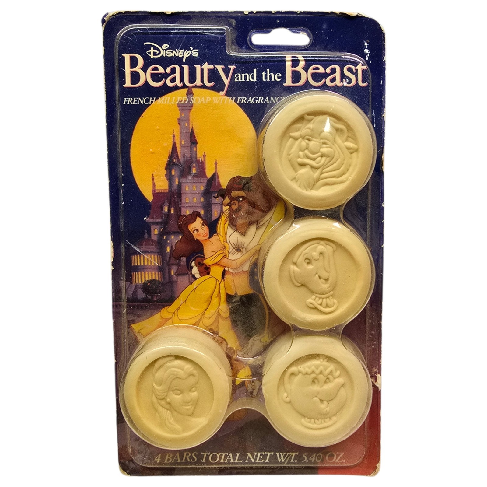 Vintage Walt Disney Beauty and the Beast Bar Soap Made in USA