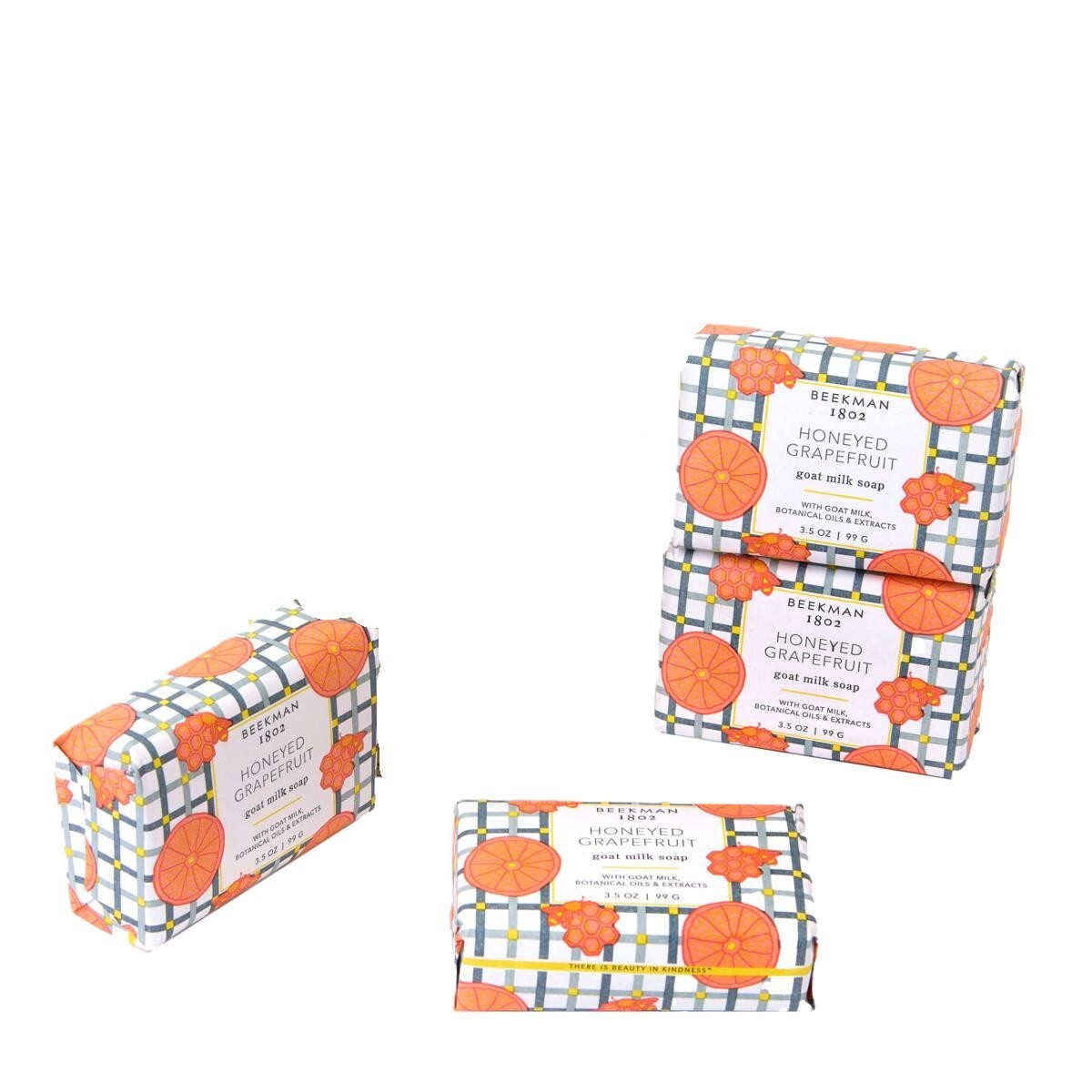 Beekman 1802 (4) HONEYED GRAPEFRUIT Soap Bars 3.5 oz Oz SEALED