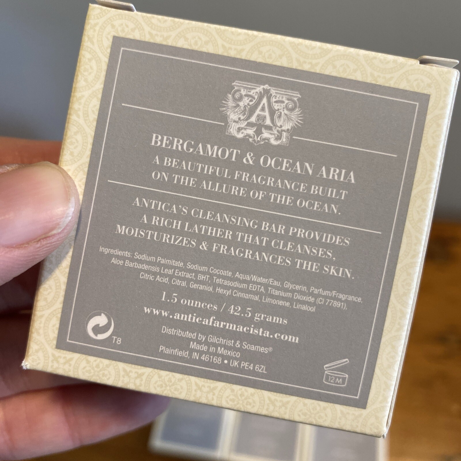 Antica Farmacista Cleansing Soap Bar Bergamot Ocean Aria 1.5oz Gilchrist – 10