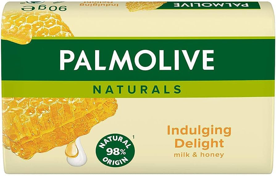 4 PALMOLIVE INDULGING DELIGHT Milk & Honey Pampering Bar Soap 90g