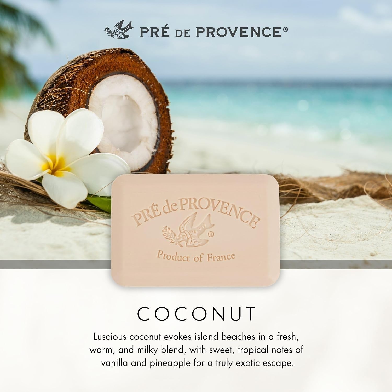 Luxurious Moisturizing Coconut Soap – Artisanal Shea Butter Bar, 5.3 Oz