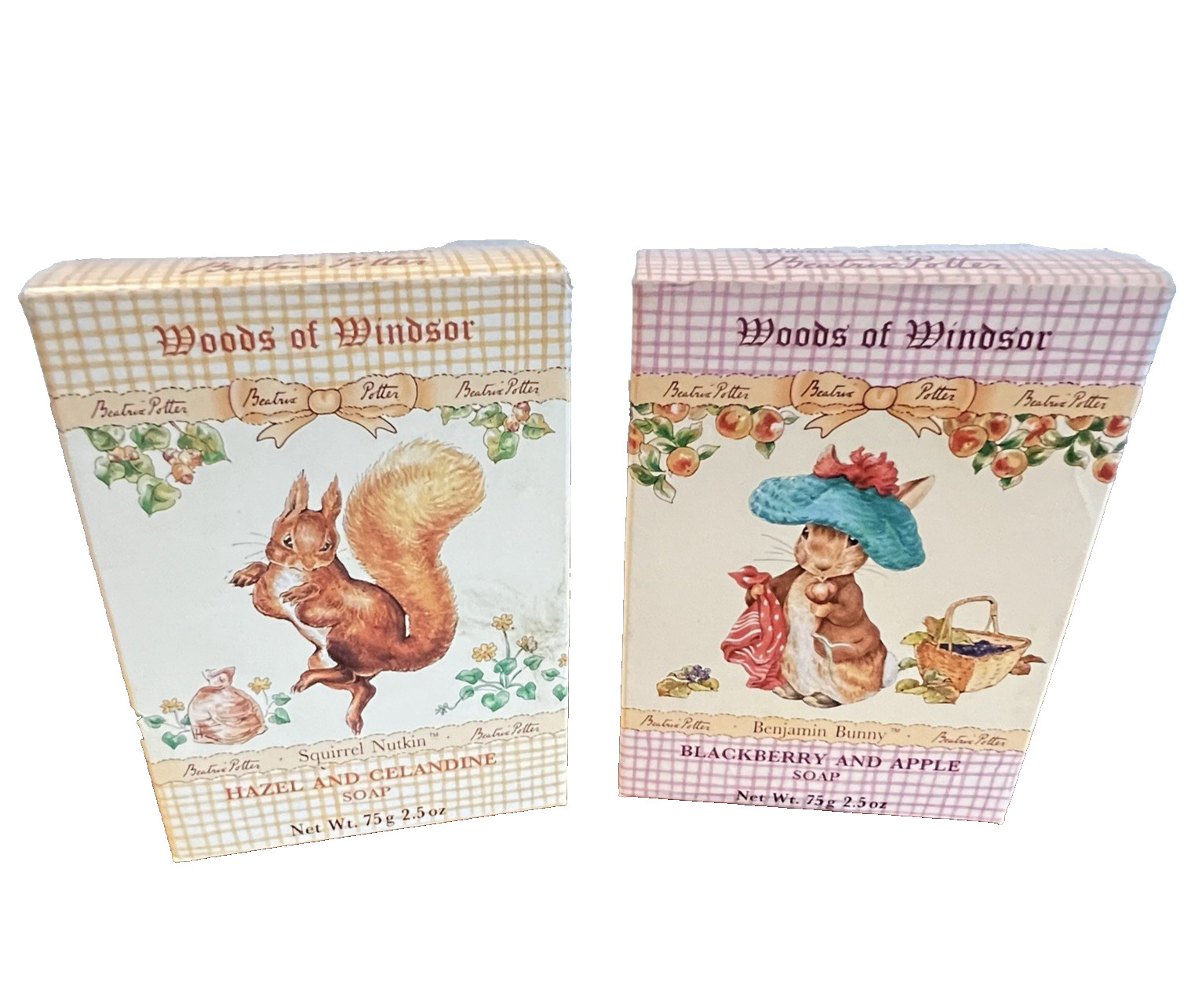 Woods of Windsor Beatrix Potter Novelty Soaps Squirrel Nutkin, Benjamin Bunny