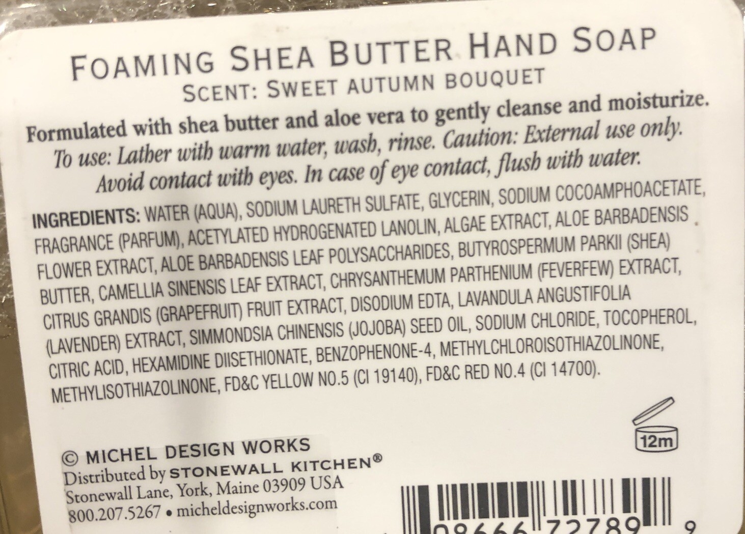 Michel Design Works Shea Butter Foaming Hand Soap FALL HARVEST 17.8 Oz