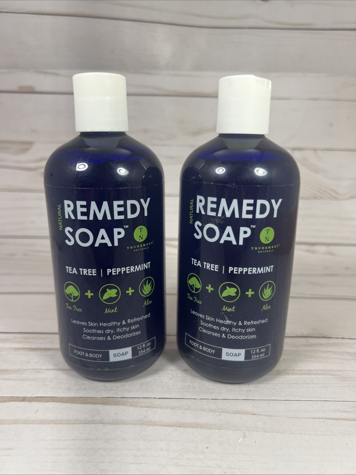 Remedy Soap Tea Tree Peppermint Foot & Body Soap Cleanse Deodorize 12oz (2Pack)