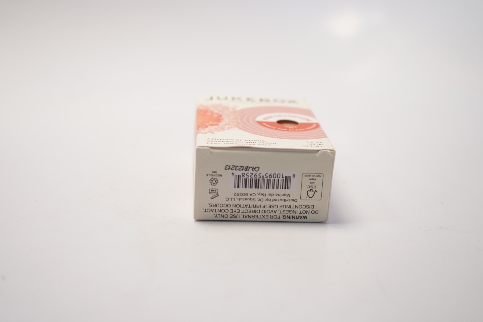 Jukebox Natural Body Soap Pink Champagne Citrus Cedarwood Peach Salt 4.5oz