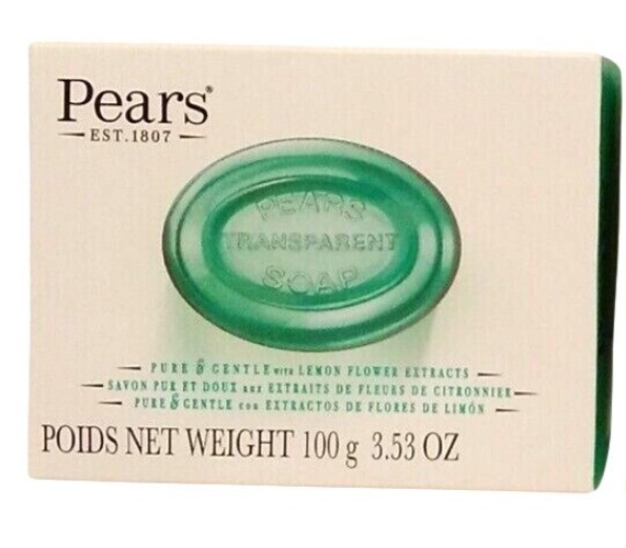 Pears Transparent Soap Bar 3.53 oz With Lemon Flower Extracts Gentle & Pure