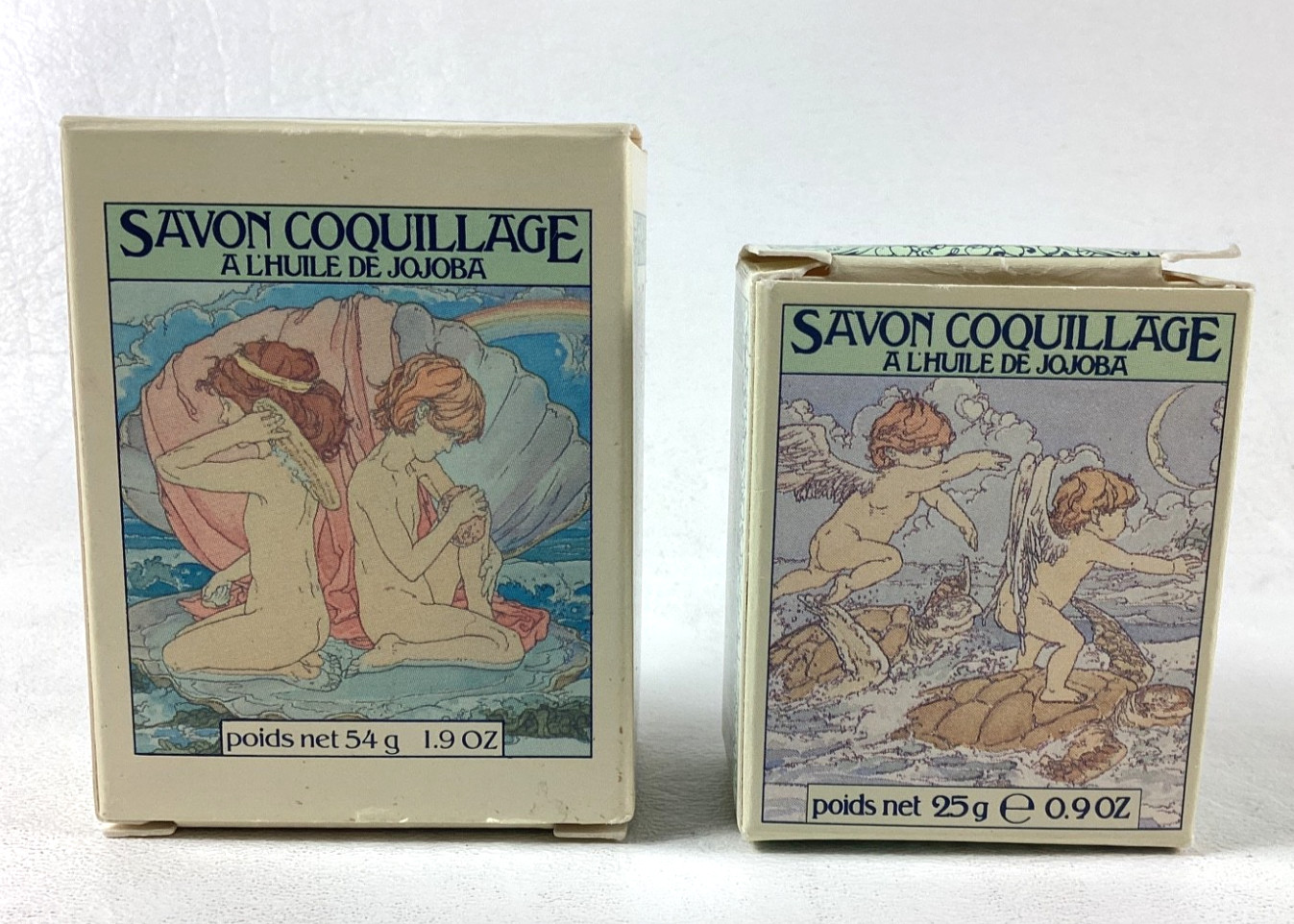 Vintage Crab Tree & Evelyn Sea Shell Jojoba Oil Soap 1.9 oz & 0.9 oz Lot of 2