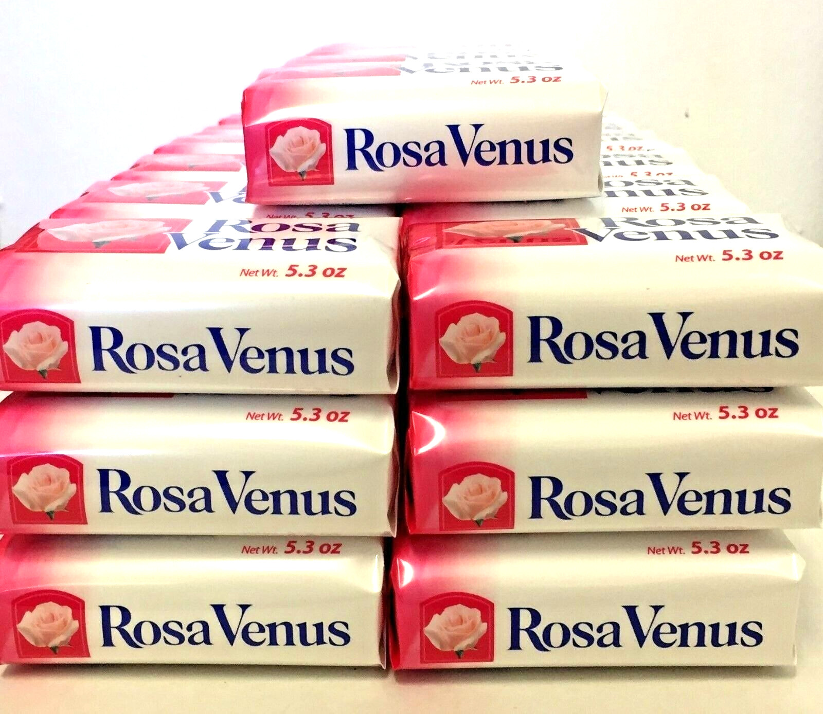 (Pack of 40) Rosa Venus Pink Classic Floral Bar Soap. Jabon Rosa Venus, 5.3 oz