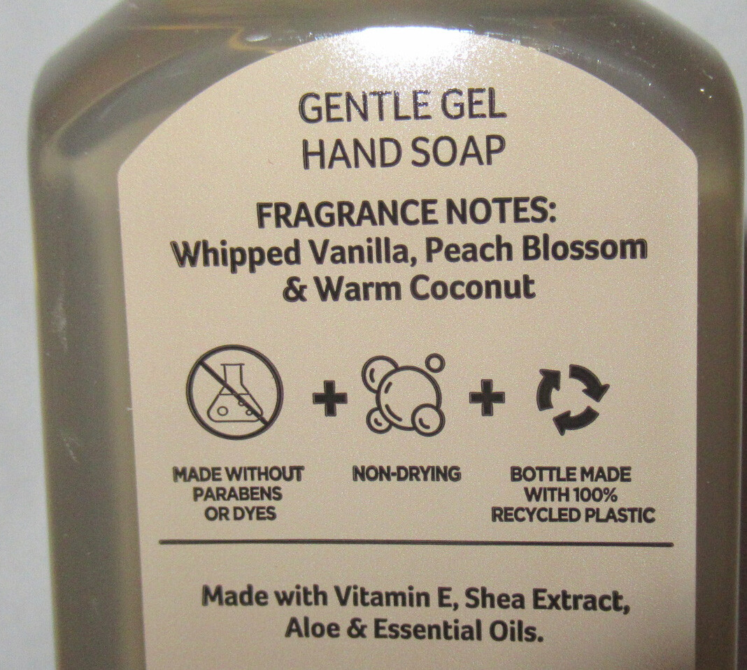 Bath & Body Works Gentle Gel Hand Soap Lot Set of 2 VANILLA COCONUT essen. oils