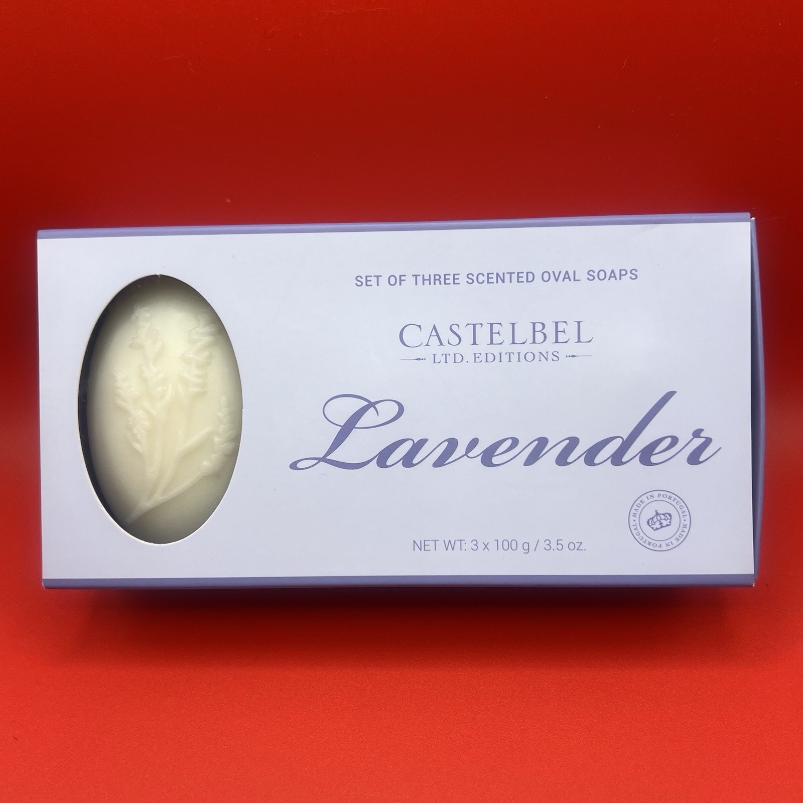 Castebel Set Of Three Scented Oval Soaps Lavander