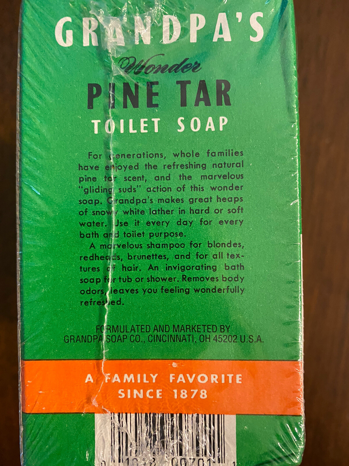 3 Bars Vtg Grandpa’s Wonder Pine Tar Soap New Sealed In Cellophane