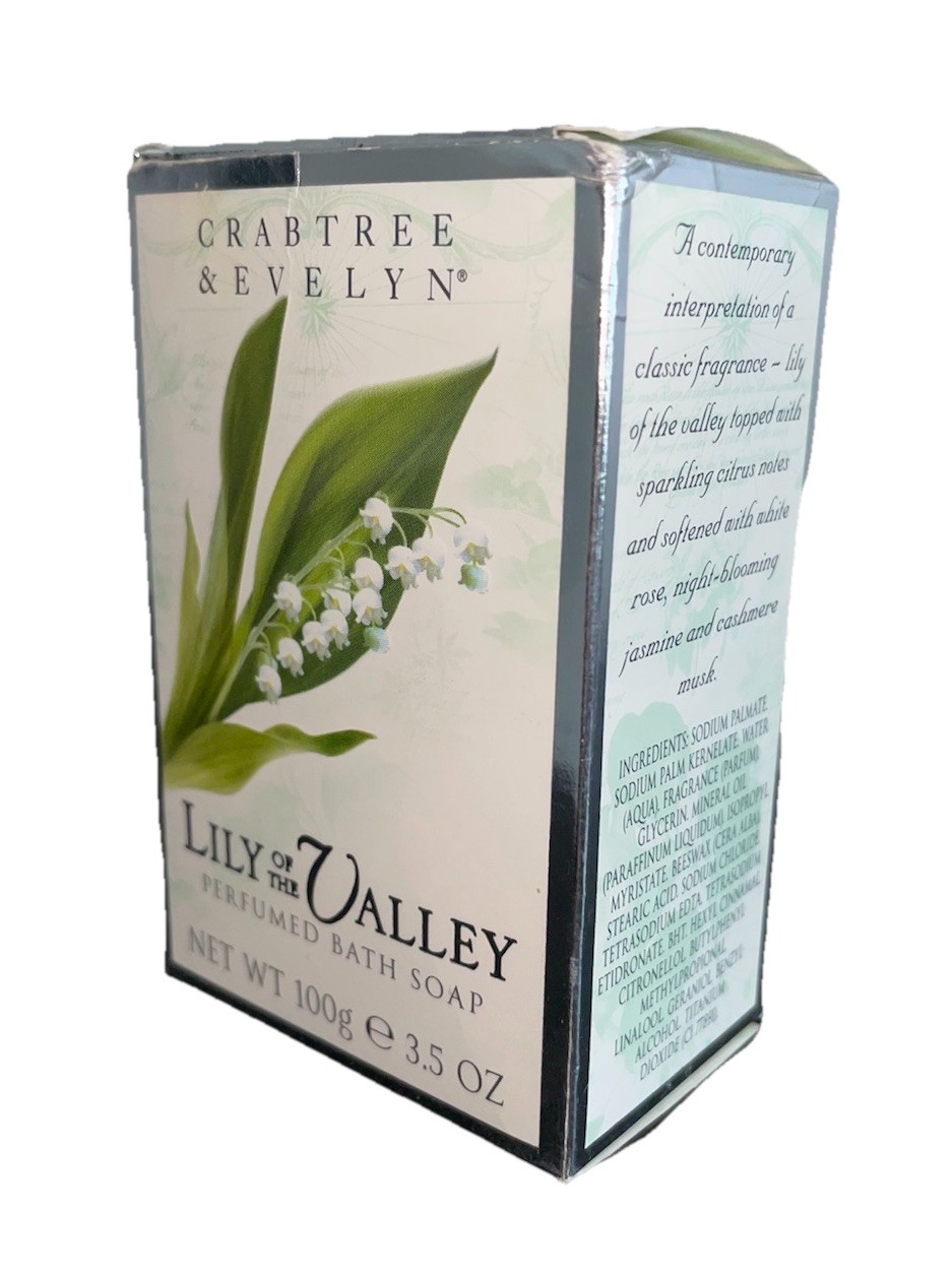 Lily Of The Valley Muguet Perfumed Bath Bar Soap Crabtree Evelyn Vintage 3.5 oz